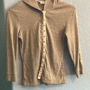 A button up top grey half sleeve